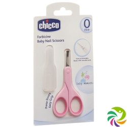 Chicco baby scissors with pink protective cap