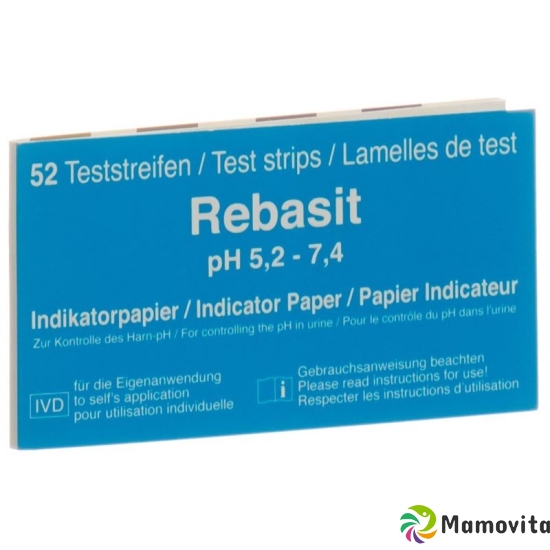 Rebasit Indikatorpapier Streifen Ph5.2-7.4 52 Stück buy online