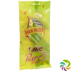 Bic Pure 3 Lady 3-klingenrasierer Frauen Beutel 8 Stück