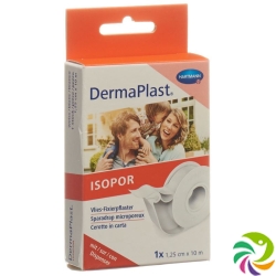 Dermaplast Isopor Fixierpflaster 10mx1.25cm Vlies Weiss Dispenser