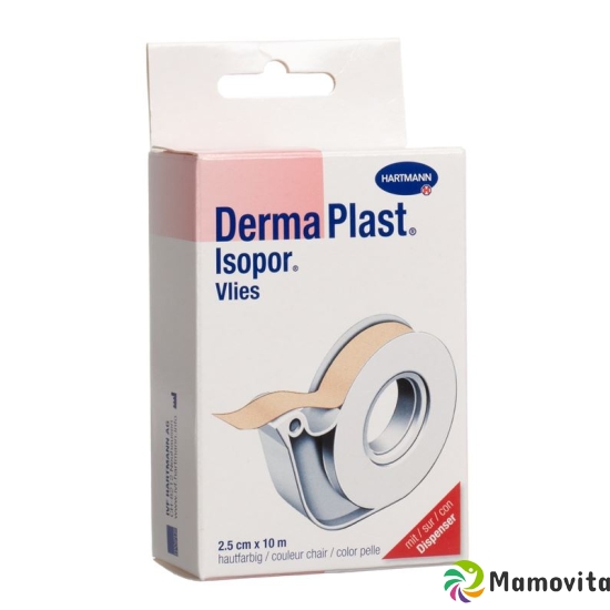 Dermaplast Isopor Fixierpflaster 10mx2.5cm Hautfarbig mit Dispenser buy online