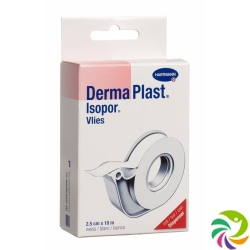 Dermaplast Isopor Fixierpflaster 10mx2.5cm Weiss mit Dispenser