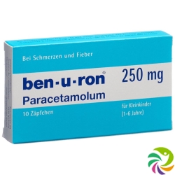 Ben-u-ron Supp 250 mg Child 10 pcs