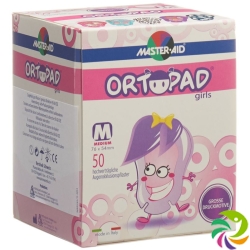 Ortopad Occlusionspflast Medium Girl 2-4j 50 Stück