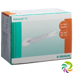 Omnican Insulin 50 0.5ml 0.3x8mm G30 Single 100 X