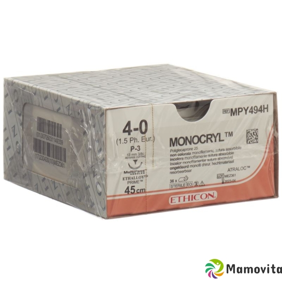 Monocryl 45cm Ungefaerbt 4-0 P-3 Multip 36 Stück buy online