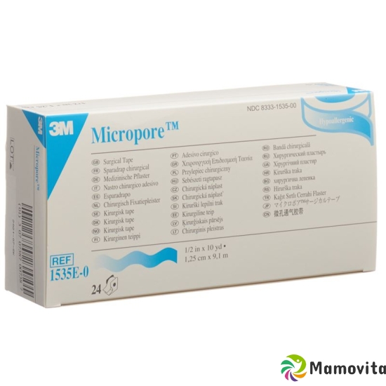 3M Micropore Rollenpfl Disp 12mmx9.14m We N 24 Stück buy online