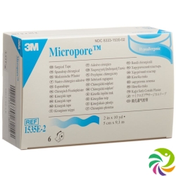 3M Micropore Rollenpfl Disp 50mmx9.14m We N 6 Stück