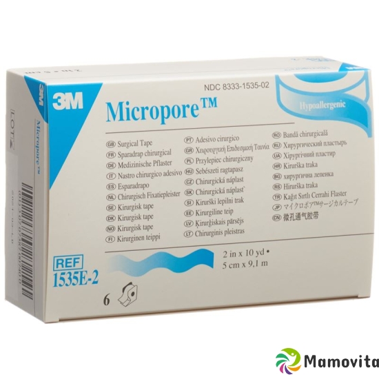 3M Micropore Rollenpfl Disp 50mmx9.14m We N 6 Stück buy online