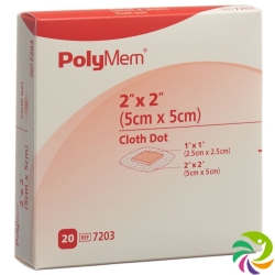 Polymem Adhesive Wundverband 5x5cm Vlies Steril 20 X