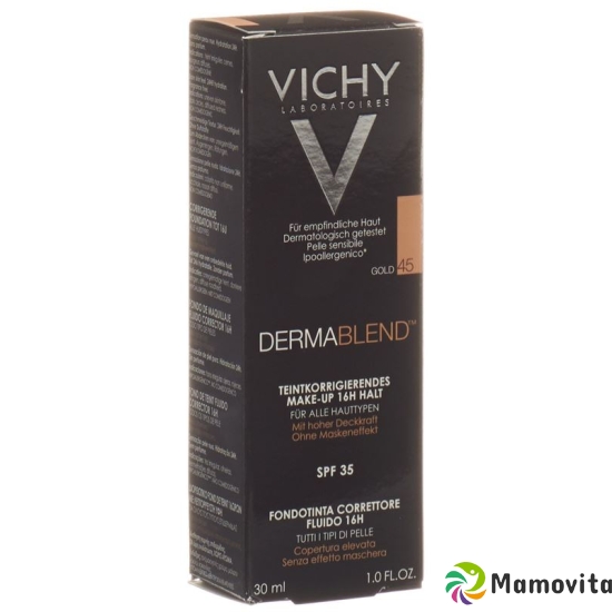 Vichy Dermablend complexion correcting make-up 45 gold 30ml buy online