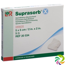 Suprasorb X Wundverband Hydrobalance 5x5cm Steril 5 Stück