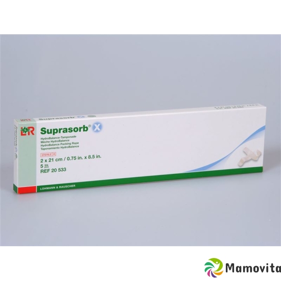 Suprasorb X Tamponade Hydrobal 2x21cm Steril 5 Stück buy online