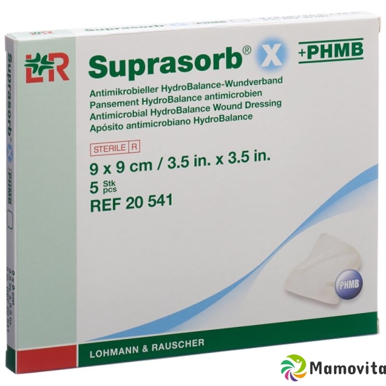 Suprasorb X + Phmb Wundverband Hydrobalance 9x9cm Steril 5 Stück buy online