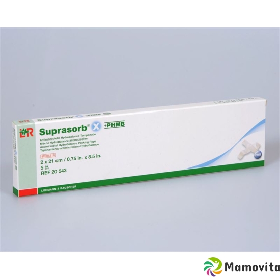 Suprasorb X + Phmb Tamponad Hydr 2x21cm Steril 5 Stück buy online