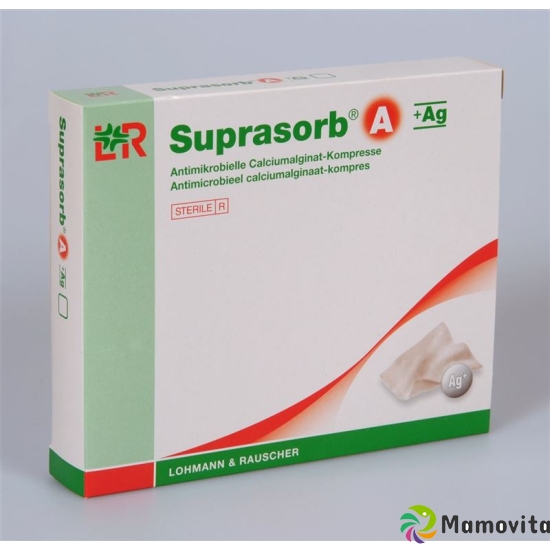 Suprasorb A + Ag Calciumalginat Kompresse 10x20cm Steril 5 Stück buy online