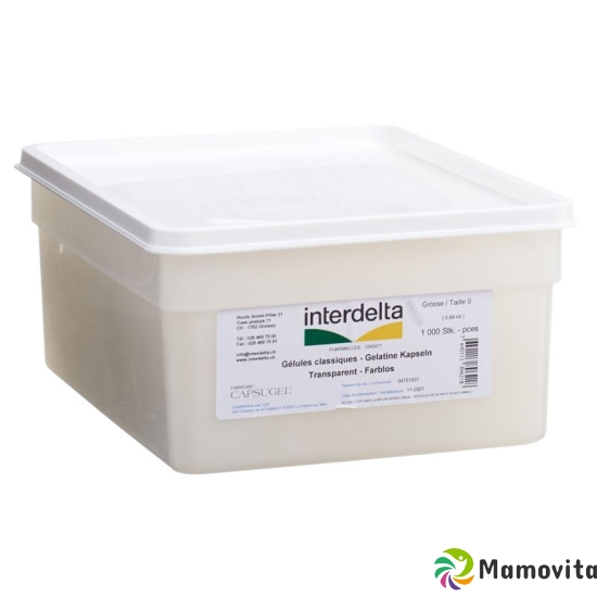 Gelatine Kapseln 0 Transparent Interdelta 1000 Stück buy online