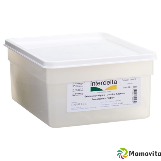 Gelatine Kapseln 00 Transparent Interdelta 500 Stück buy online