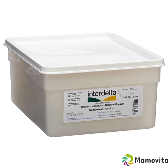 Gelatine Kapseln 000 Transparent Interdelta 500 Stück buy online