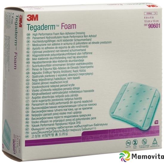 3M Tegaderm Foam Schaumkompresse 10x10cm Nicht Klebend 10 Stück buy online