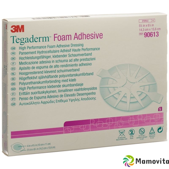 3M Tegaderm Foam Adhesive Schaumkompresse 10x11cm Oval 5 Stück buy online