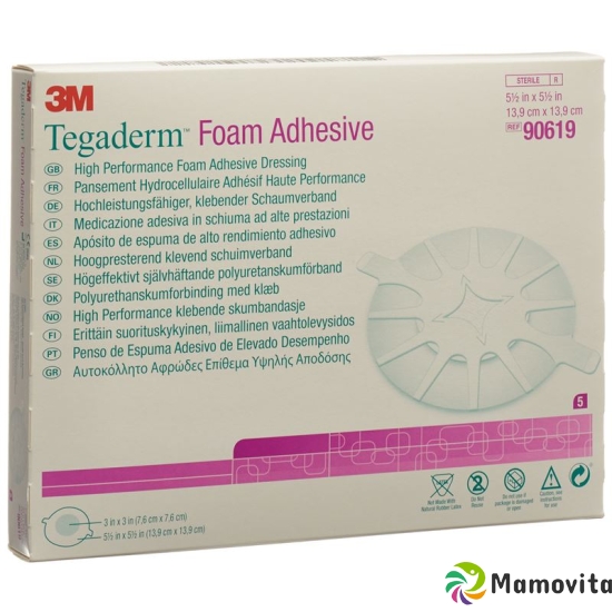 3M Tegaderm Foam Adhesive Schaumkompresse 7.6x7.6cm 5 Stück buy online