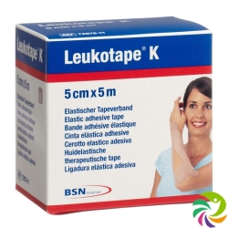 Leukotape K elastischer Tapeverband 5m x 5cm Hautfarbig