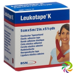 Leukotape K elastischer Tapeverband 5m x 5cm Rot