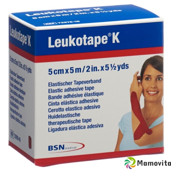 Leukotape K elastischer Tapeverband 5m x 5cm Rot buy online