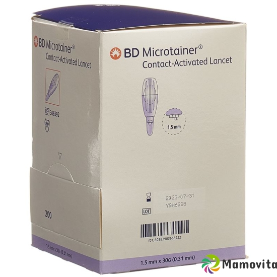 BD Microtainer Lanzetten 30g x 1.5mm Lila 200 Stück buy online