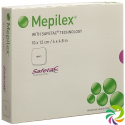 Mepilex Schaumverband Safetac 10x12cm Silik 5 Stück