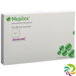 Mepilex Schaumverband Safetac 12x20cm Silik 5 Stück