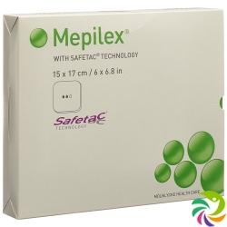 Mepilex Safetac XT Schaumverband 15x17cm Silikon 5 Stück