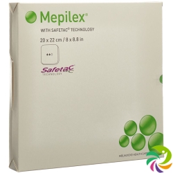 Mepilex Schaumverband Safetac 20x22cm Silik 5 Stück