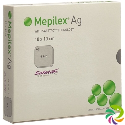 Mepilex Ag Schaumverband Safetac 10x10cm Sil 5 Stück