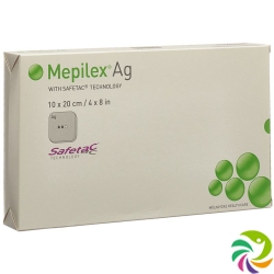 Mepilex Ag Schaumverband Safetac 10x20cm Sil 5 Stück