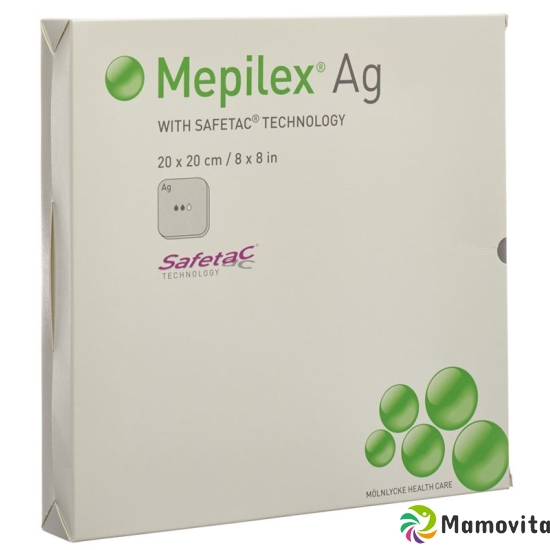 Mepilex Ag Schaumverband Safetac 20x20cm Sil 5 Stück buy online