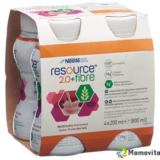 Resource 2.0 Fibre Drink Sommerfrüchte 4x 200ml buy online