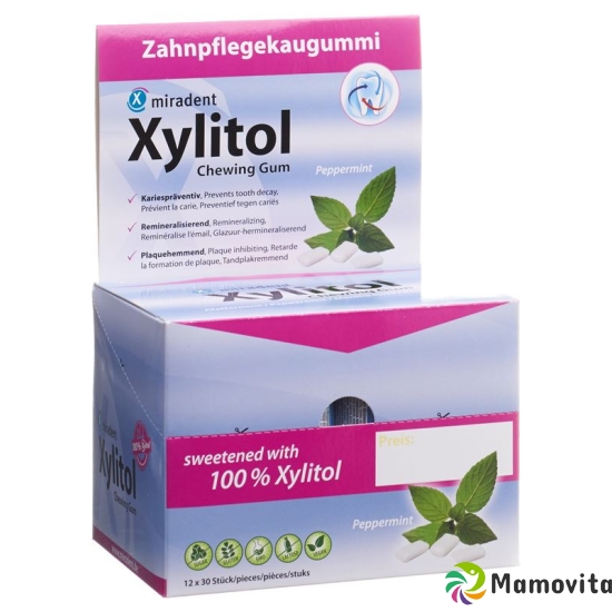 Miradent Xylitol Zahnpflege Kaugummi Min 12x 30 Stück buy online