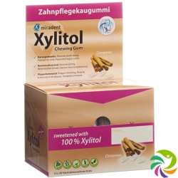 Miradent Xylitol Zahnpflege Kaugummi Zimt 12x 30 Stück