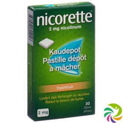 Nicorette Freshfruit 2mg 30 Kaugummi