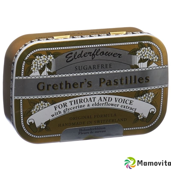 Grether’s Pastilles Elderflower Zuckerfrei Dose 110g buy online