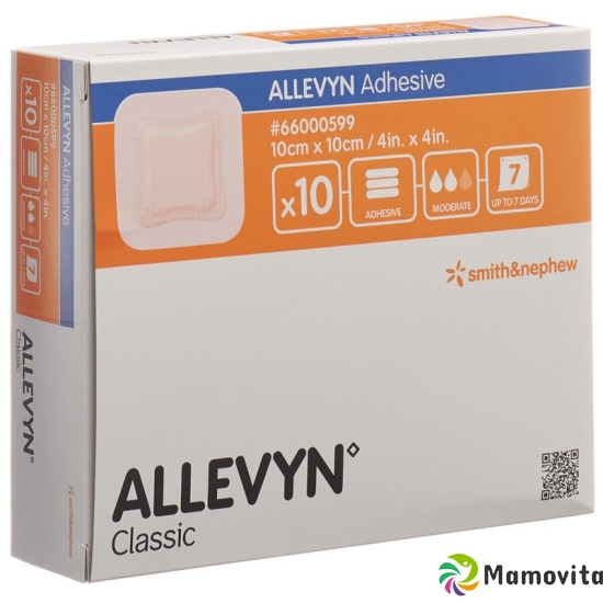 Allevyn Adhesive Wundkompressen 10x10cm 10 Stück buy online