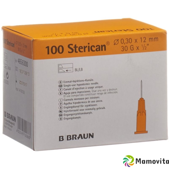 Sterican Nadel 30g 0.30x12mm Gelb Luer 100 Stück buy online