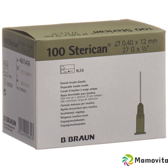 Sterican Nadel 27g 0.40x12mm Grau Luer 100 Stück buy online