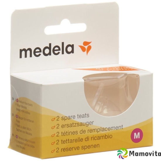 Medela Ersatzsauger 2 Stück mit mittlerem Fluss Grösse M buy online