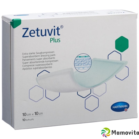 Zetuvit Plus Absorptionsverband 10x10cm 10 Stück buy online