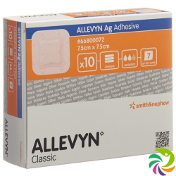 Allevyn Ag Adhesive Wundkompressen 7.5x7.5cm 10 Stück