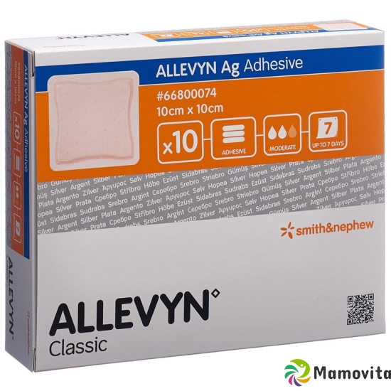 Allevyn Ag Adhesive Wundkompressen 10x10cm 10 Stück buy online