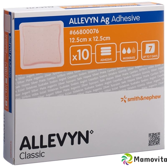 Allevyn Ag Adhesive Wundkompressen 12.5x12.5cm 10 Stück buy online